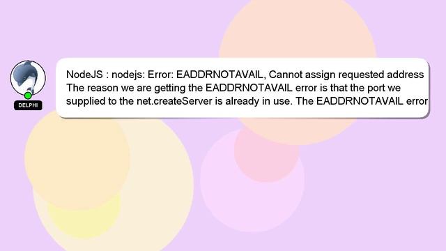 NodeJS : nodejs: Error: EADDRNOTAVAIL, Cannot assign requested address смотреть онлайн