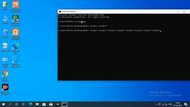 Create Folder in Desktop Using CMD || Windows 10 || Trick 2022 смотреть онлайн