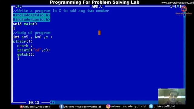 PPSLab 0: Turbo C++ in windows 10 | Write a Program in C to add the two numbers смотреть онлайн