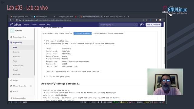🟢 Curso GNU Linux - Lab #03 - Lab ao vivo. смотреть онлайн