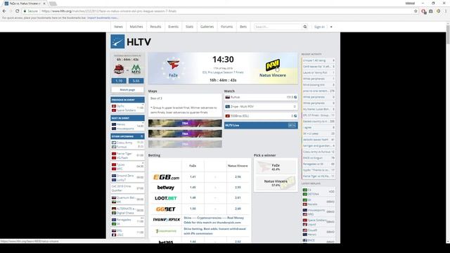 CS:GO Betting Predictions 5/17/2018 смотреть онлайн