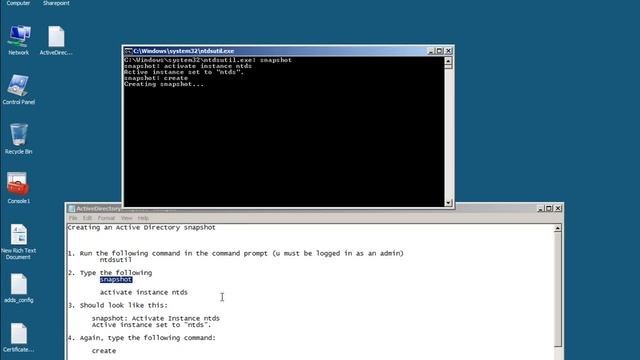 Microsoft Windows Server 2008 Active Directory Snapshot Creation смотреть онлайн