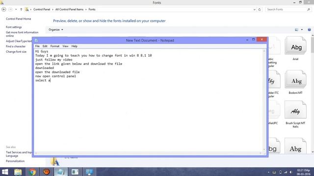 How To Change Font in Win 8/8.1/10 смотреть онлайн