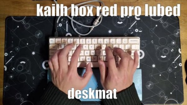 Kailh Box Red Pro lubed XDA KeyCaps Typing Sound Test Keyboard[GK64X]