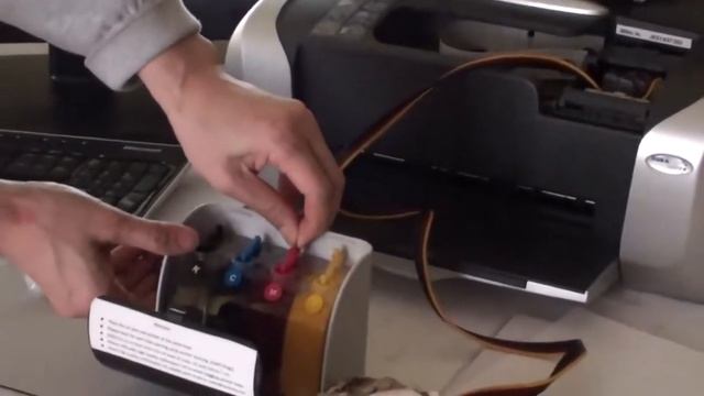 Install CISS to Epson C88 printer смотреть онлайн