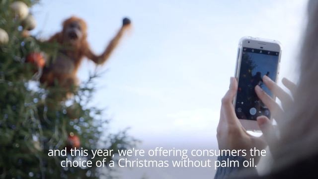 Orangutan on streets of London after Iceland Christmas ad is banned, sparking a national campaign смотреть онлайн