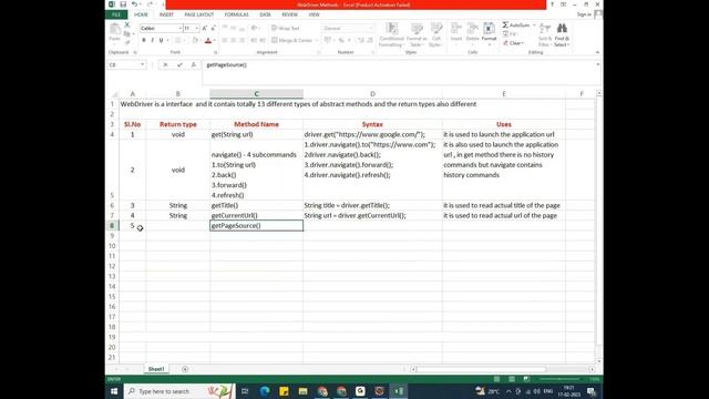 Part - 9 | WebDriver methods | return types | syntax | uses | #selenium | #automationtesting смотреть онлайн