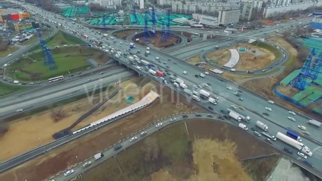 Highway Interchange in Moscow City, Russia. - Stock Footage | VideoHive 15181663 смотреть онлайн