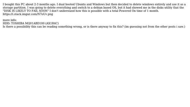 Ubuntu: 1.0TB DISK IS LIKELY TO FAIL SOON, Total Powered On Time 1 Month? смотреть онлайн