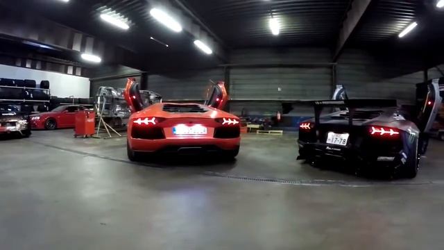 Lamborghini Aventador VS Liberty walk Aventador Exhaust Super Loud %26 Huge Flame CarReviews смотреть онлайн