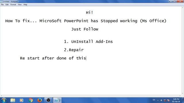 How To Fix Microsoft powerPoint has stopped Working 2018 смотреть онлайн