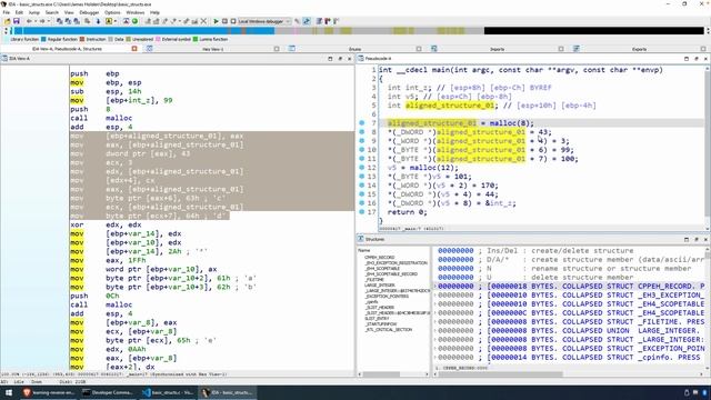 The Basics of Analyzing and Creating Structures in IDA Pro - Part 1 смотреть онлайн