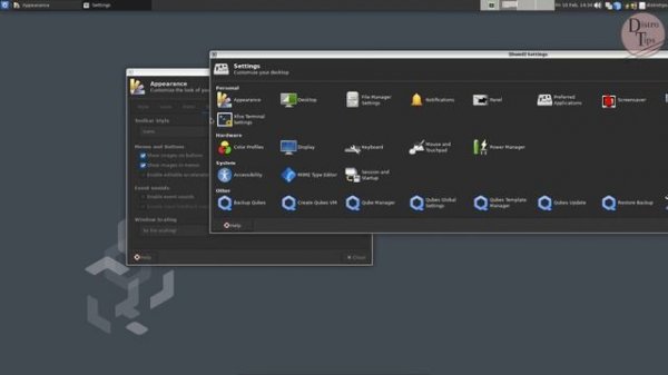 Qubes OS.Qubes OS R4.1.2-rc1.Fedora-based desktop Linux distribution.
