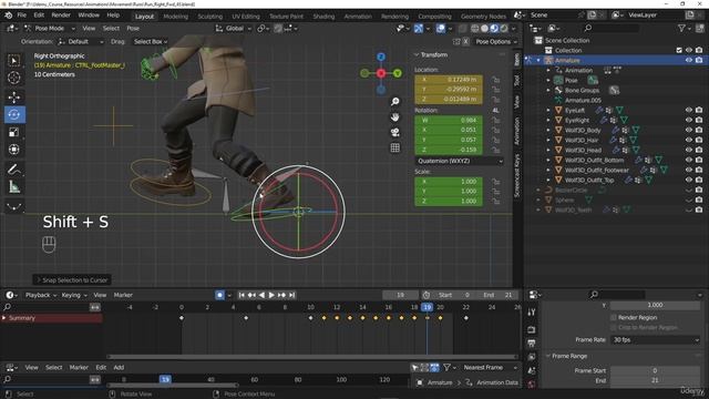 35. Creating the 45 degree forward right run cycle смотреть онлайн