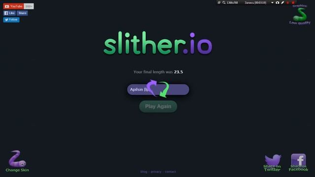 играем в игру sliher.io смотреть онлайн