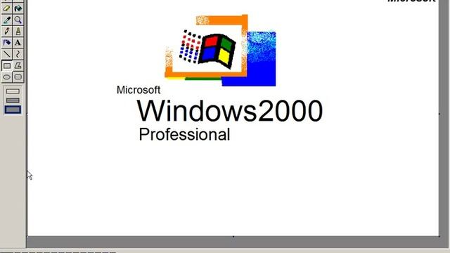 Windows 2000 boot screen in MS Paint смотреть онлайн