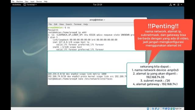 Cara Setting alamat IP statis pada Debian 9 Linux смотреть онлайн