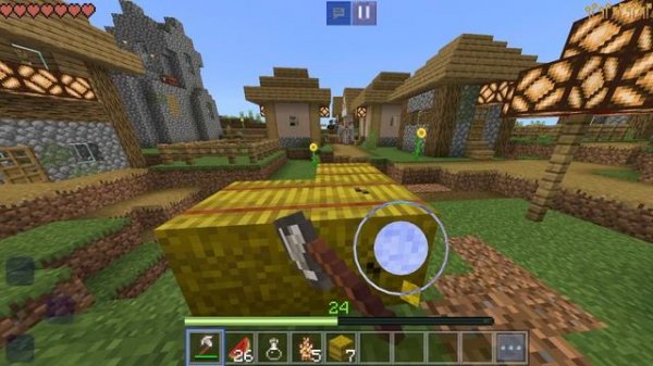 Немного помогаю жителям в Майнкрафт Леофан