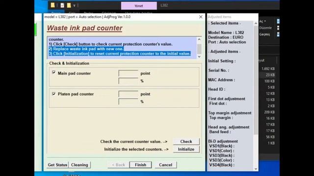 Epson L382 Pad Reset Program смотреть онлайн