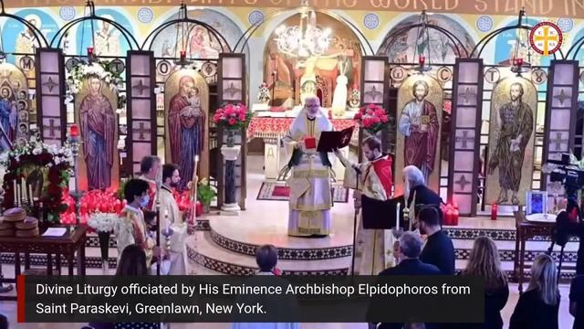 Divine Liturgy Officiated by His Eminence Archbishop Elpidophoros смотреть онлайн