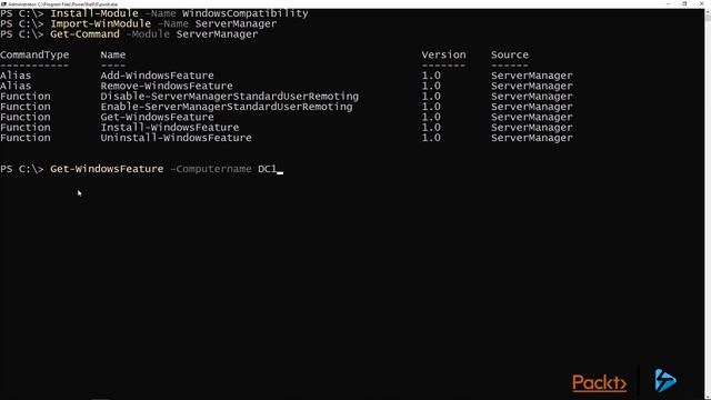 PowerShell Core Recipes: Managing Windows Features | packtpub.com смотреть онлайн