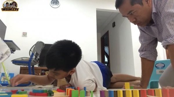 Dominos Play Time | Dad & son Play Time | Domino Family Home Game