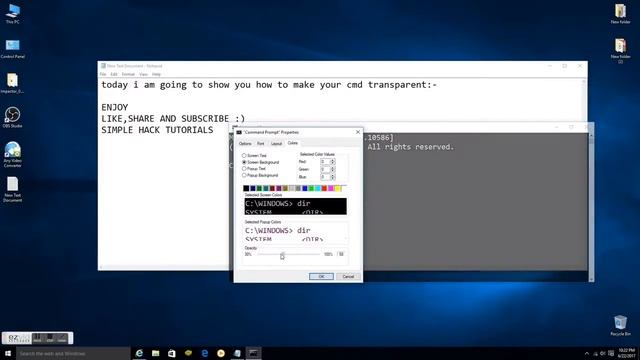 How to make your cmd transparent....command prompt hacks смотреть онлайн