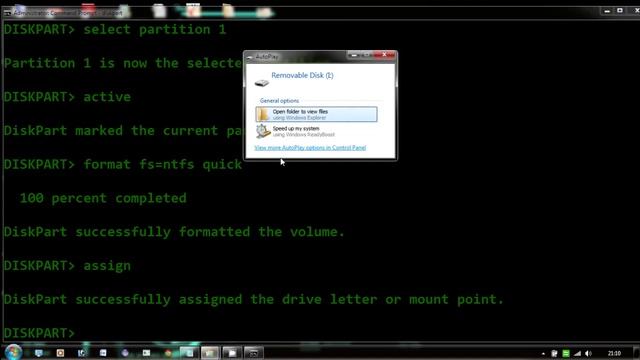 How to create bootable pendrive using command prompt смотреть онлайн