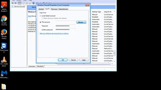 lỗi windows firewall service is not running( Error 1079) смотреть онлайн