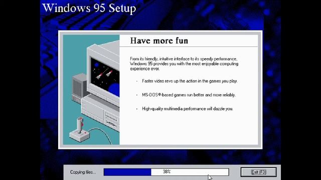 Installing Windows 95 on DOSBox смотреть онлайн
