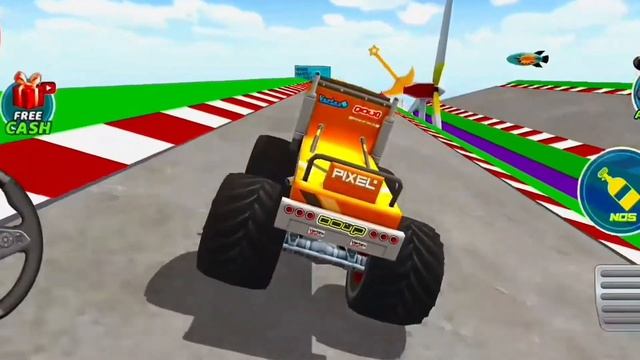 Monster Truck Mega Ramp Impossible Driver - Car Extreme Stunts GT Racing - Android GamePlay #5 смотреть онлайн