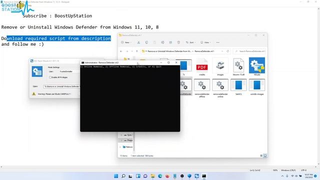 Remove or Uninstall Windows Defender Permanently Windows 11 | Disable Windows Defender in Windows 1 смотреть онлайн