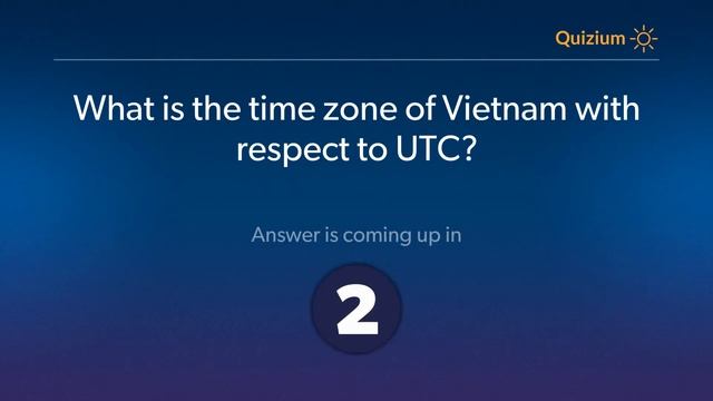 What is the time zone of Vietnam with respect to UTC? Vietnam Quiz смотреть онлайн