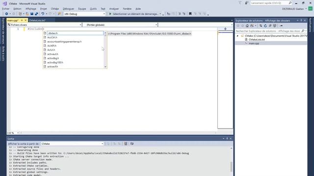 CMake avec Visual Studio 2017 смотреть онлайн