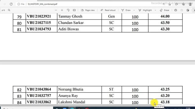 MA in History Seat Capacity Eligibility Merit List Cut Off Marks || Visva Bharati Admission 2021 || смотреть онлайн