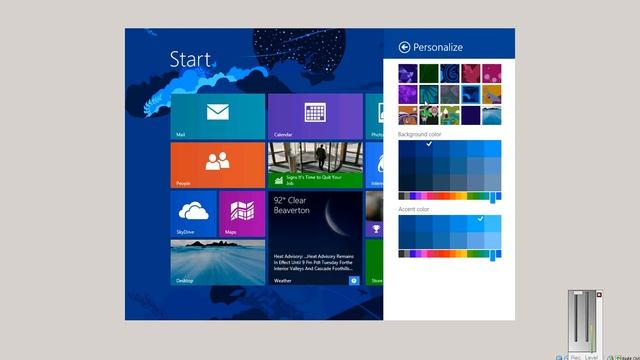 How to change the background color in Windows 8.1 смотреть онлайн