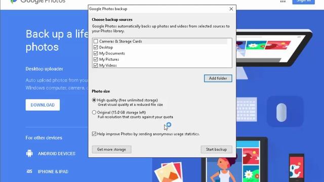 Google Photo Backup смотреть онлайн