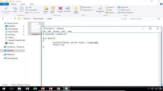 RUN C programs Using CMD on Windows 10 смотреть онлайн