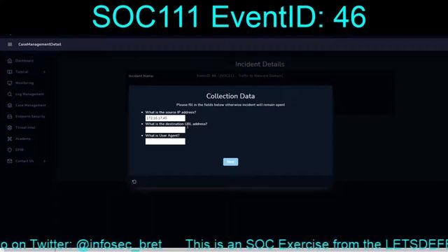SOC111 EventID: 46 (Traffic to Malware Domain) [Jan. 31, 2021, 4:15 p.m.] смотреть онлайн