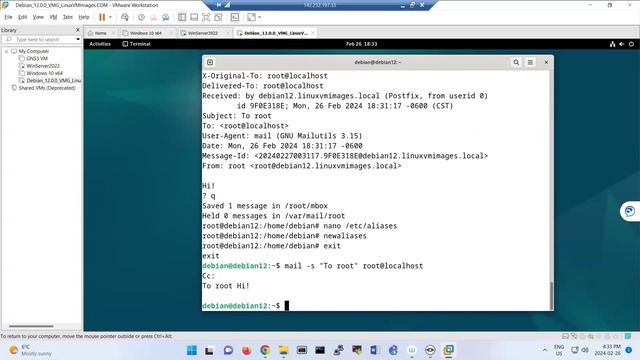 Mail in debian 12 смотреть онлайн