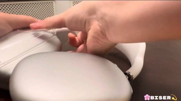 надеваю чехол на наушники airpods max+асмр❤️