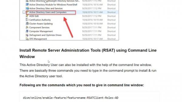 Install Remote Server Administration Tools RSAT on Windows 10