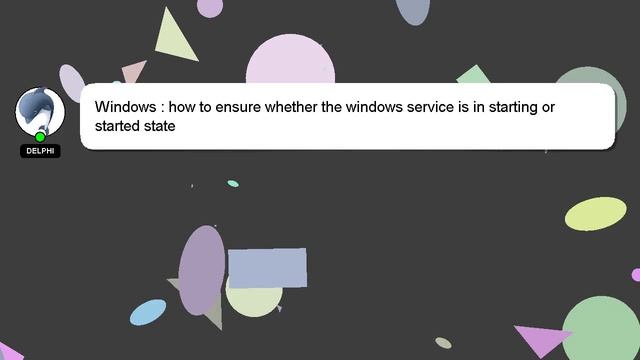 Windows : how to ensure whether the windows service is in starting or started state смотреть онлайн