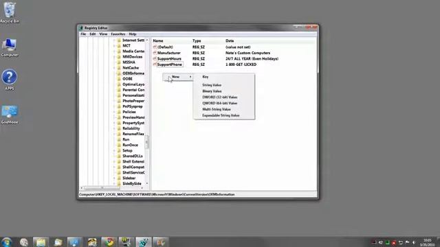 Change info in System Properties Windows 7 Tip смотреть онлайн