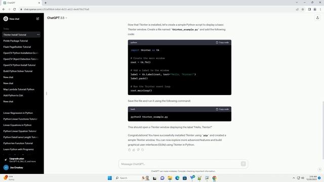 Pip Install Tkinter Python3