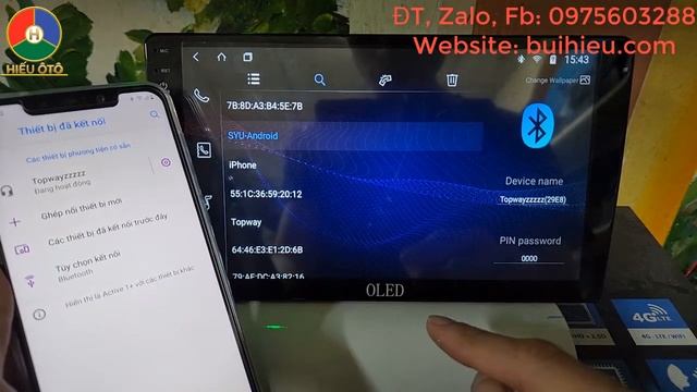 Hướng dẫn cách kết nối Bluetooth màn hình android ô tô | Hiếu Ô Tô смотреть онлайн