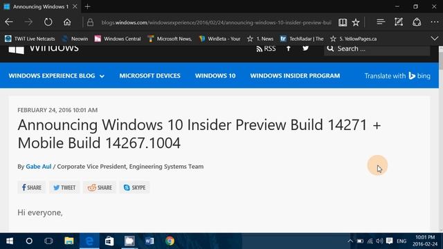 Windows 10 Insider preview build 14271 issues and problems I have been having смотреть онлайн