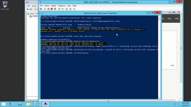 Deploying and Managing Windows Server 2012 Lab - Implementing DHCP (Exercise 2) смотреть онлайн