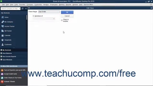 QuickBooks Desktop Pro 2019 Training for Lawyers: Enabling Class Tracking for Law Firms, Tutorial смотреть онлайн