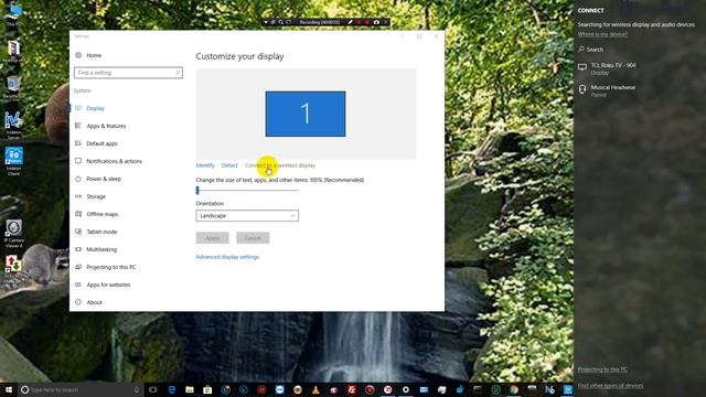 CONNECTING TO A WIRELESS DISPLAY/TV WINDOWS 10 смотреть онлайн